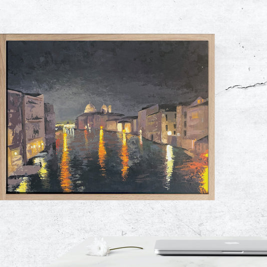 (a venetian evening) framed reproduction